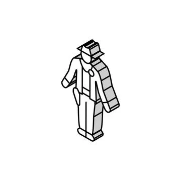 Sheriff western isometric icon vector illustration Ilustración de archivo