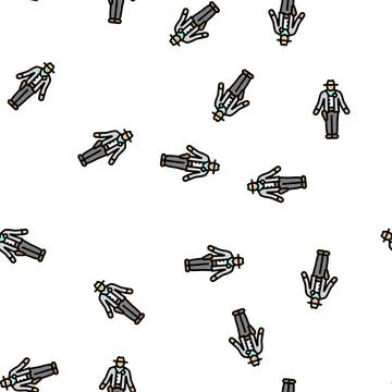 Sheriff western vector seamless pattern Stock Illustration
