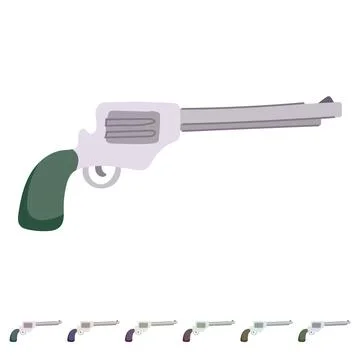 Sheriff wild west pistol vector cartoon graphic 스톡 일러스트
