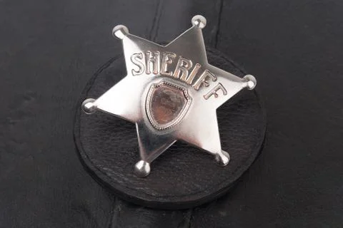 Sheriff's badge on dark background Foto stock