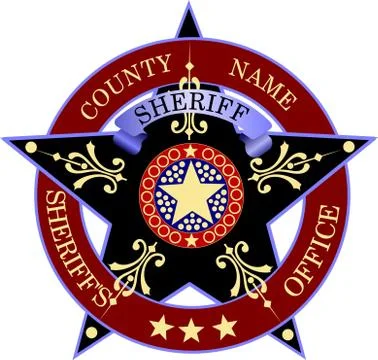 Sheriff's badge on a white background. vector illustration Stock Illustration