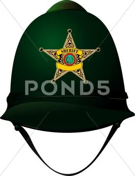 Sheriff`s cap. vector illustration ~ Clip Art #11852023