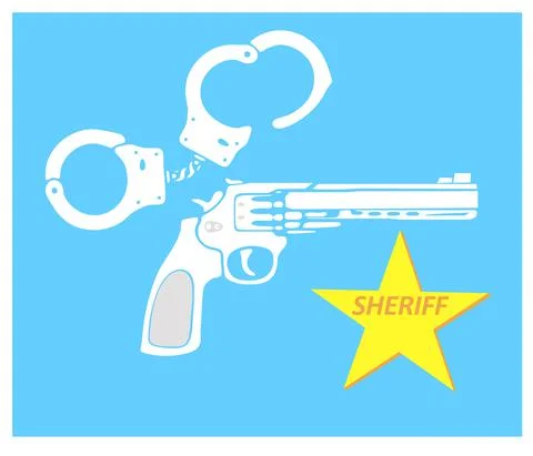 Sheriff's equipment. Stock Illustration