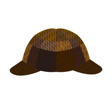 Sherlock hat on white Stock Illustration