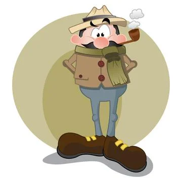 Sherlock Holmes Illustrazione stock