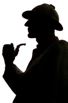 Sherlock Holmes Silhouette Stock Illustration