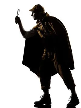 Sherlock holmes silhouette Stock Photos