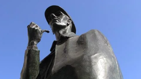 Sherlock Holmes Statue Stock Photos