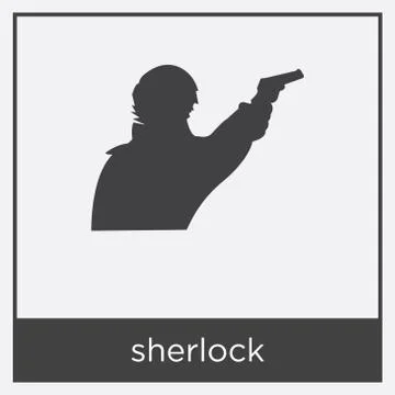 Sherlock icon isolated on white background Stock Illustration