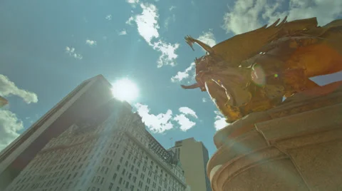 Sherman statue timelapse 스톡 동영상 39746638