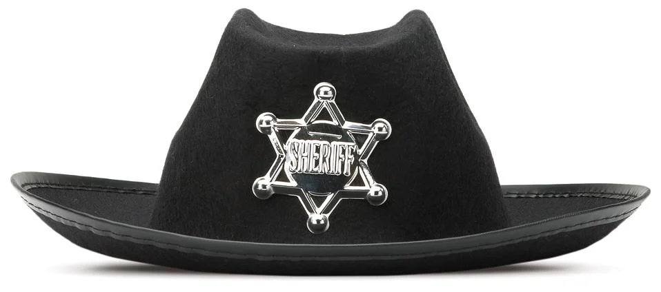 Sherriffs hat isolated on a white background Stock Photos