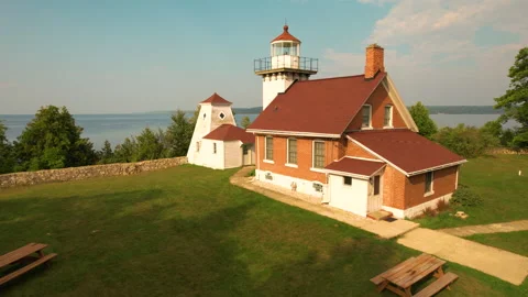 Sherwood Point Lighthouse 库存影片 276185785