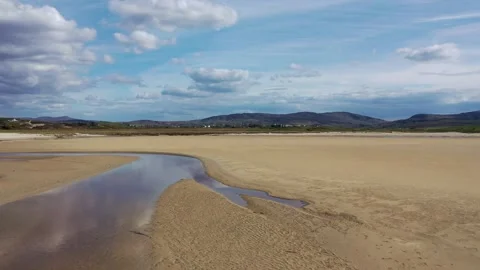 Sheskinmore bay between Ardara and Portnoo in Donegal - Ireland. Stock Footage 248429375