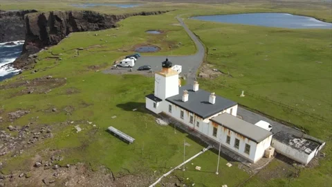 Shetland Lighthouse Circle Stock Footage 150239806