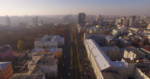 Shevchenko boulevard in Kyiv Stock Footage 228225934
