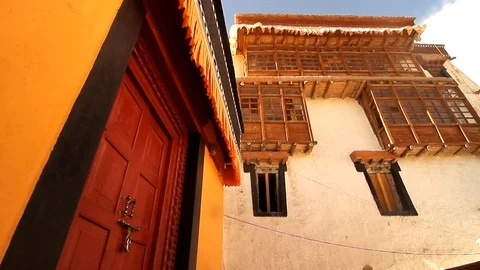 Shey Buddhist Monastery Tilt Down Video stock 104407273