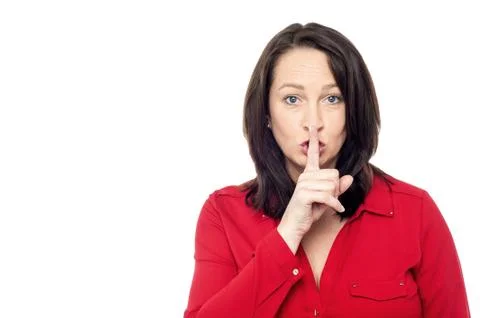 Shhhh ! do not make noise ! Stock Photos