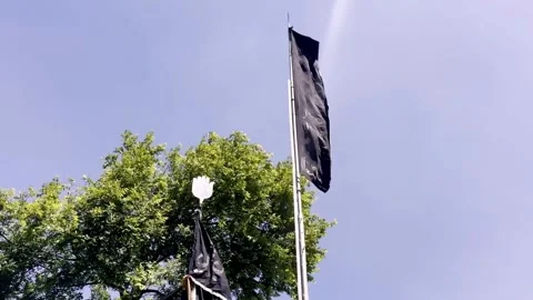 Shia Muslim Flags Displayed During Muharram Видео 339535814