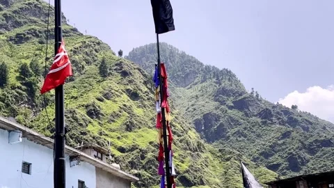 Shia Muslim Flags Displayed During Muharram Stock Footage 339536177