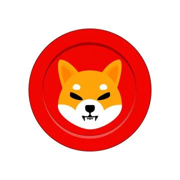 Shib red coin Stock Illustration
