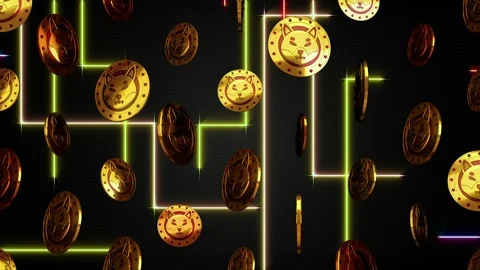 Shiba Crypto Coin Loop Background 4k Stock Footage 249784030