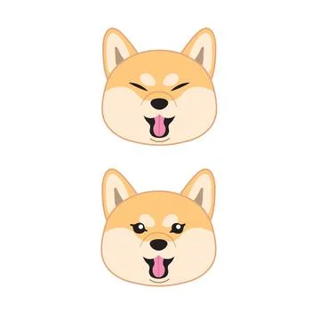 Shiba dog face vector Stock Illustration