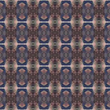 Shibori pattern. Ikat textile. Tie dye print. brown seamless stencil Stock Illustration