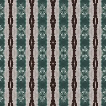 Shibori pattern. Ikat textile. Tie dye print. Green seamless stencil. Stock Illustration
