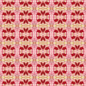 Shibori pattern. Ikat textile. Tie dye print. Red seamless stencil. Stock Illustration