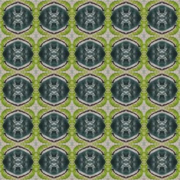 Shibori pattern. Ikat textile. Tie dye print. Green seamless stencil. Stock Illustration