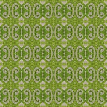 Shibori pattern. Ikat textile. Tie dye print. Green seamless stencil. Stock Illustration