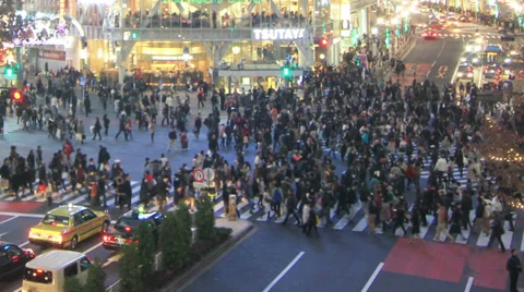 Shibuya Crossing, Close Up Stock Footage 33909428