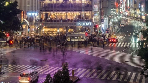 Shibuya crossing Stockbeeldmateriaal 109911776