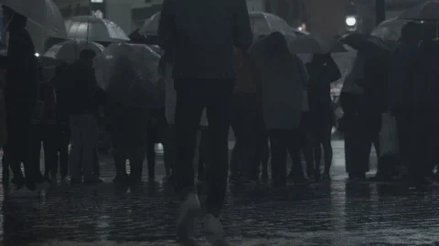 Shibuya crossing low angle (log) Stock Footage 126935965