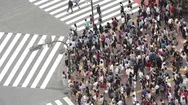Shibuya Crossing Tokyo Aerial 2 Stock Footage