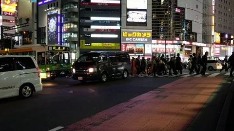 SHIBUYA NIGHT SCENE Stock Footage 84701808