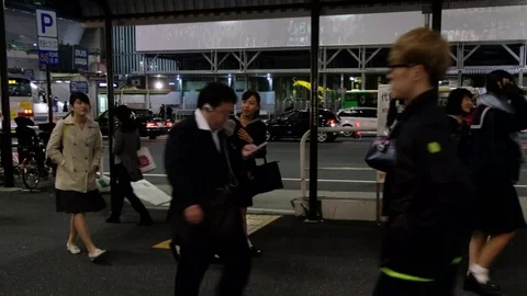SHIBUYA NIGHT SCENE Stock Footage 84703265