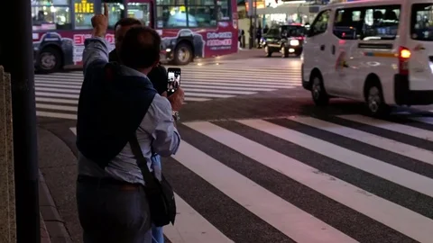 SHIBUYA NIGHT SCENE Video stock 84703318