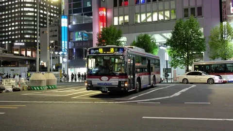 SHIBUYA NIGHT SCENE Stock Footage 84741622