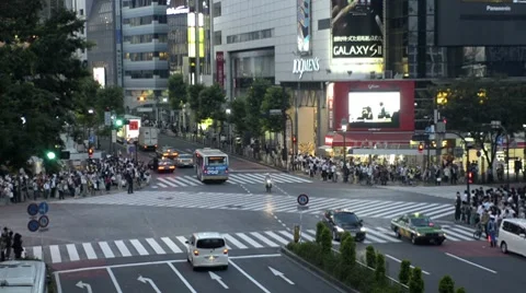 Shibuya street crossing Stock Footage