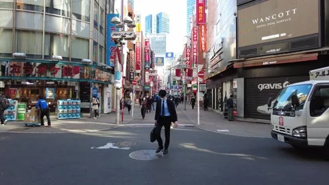 Shibuya Street During The Pandemic Stock Footage