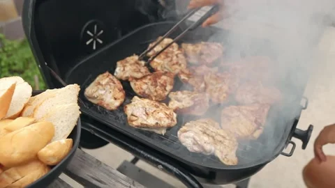 Сhicken is barbecued Stock Footage 159329574