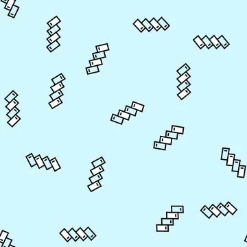 Shide paper streamers shintoism vector seamless pattern Stock Illustration