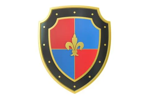 Shield, 3D rendering Stock Illustration