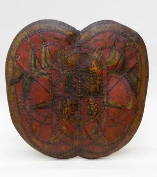 Shield (Adarga) probably mid-18th century Mexican Adargas are a type of lea.. Stock Photos