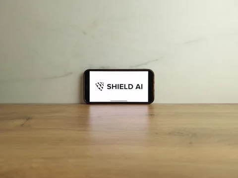 Shield AI logo displayed on mobile phone Stock Photos