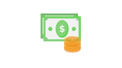 A shield alongside a stack of money featuring a prominent dollar sign, symb.. Stock Footage 332199545