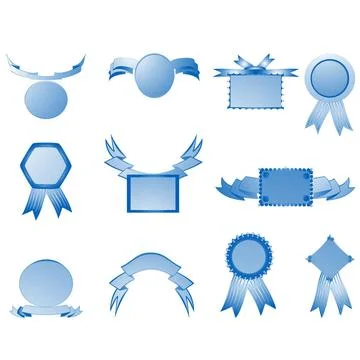Shield and banner Elements for design in light blue tones Copyright: xZoon... Stock Photos