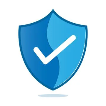 Shield and check mark Icon Illustration Stock Illustration