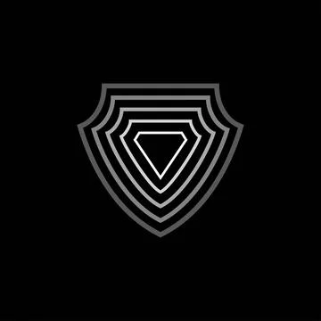Shield and diamond logo Stock Illustration
